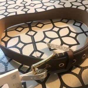 Michael kors genuine leather belt-Brown Size Small